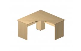 Стол угловой серия "БЮРО" ОБ1-020 (ДСП шамони) - Офисные столы от производителя Silf