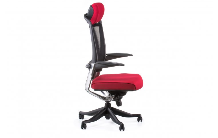 Офисные кресла: купить Кресло FULKRUM DEEPRED FABRIC, BLACK MESH - 5