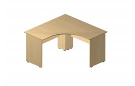 Стол угловой серия "БЮРО" ОБ1-020 (ДСП кальвадос) - Офисные столы от производителя Silf