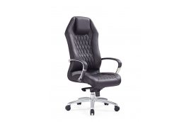 Кресло руководителя F 103 черный кожа - Кресла для руководителя Kreslalux