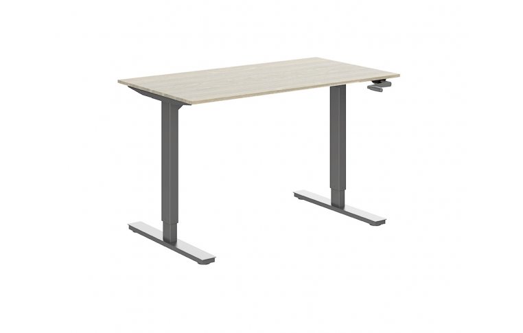Эргономичные столы: купить Стол с механической регулировкой высоты Aoke Manual серый (рама) - 1
