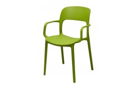 Стул Флекси с подлокотником зеленый - Пластиковые стулья
