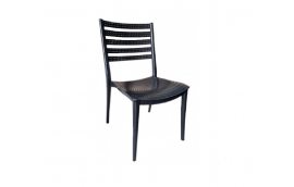 Пластиковый стул черный Зара - Кухонная мебель