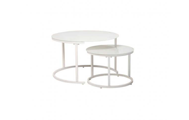 Журнальные столы: купить Комплект журнальных столов CS-25 белый VetroMebel - 1