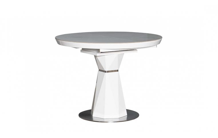 Кухонные столы: купить Стол Раунд керамика белый - 1