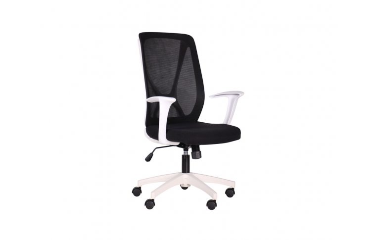 Кресла для руководителя: купить Кресло Nickel White сиденье Сидней 07 спинка Сетка SL-00 черная - 1